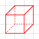 Würfel auf Karopapier